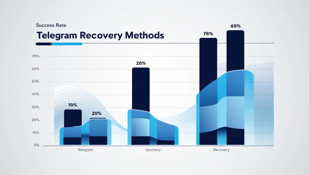 Success rates for different Telegram account recovery methods