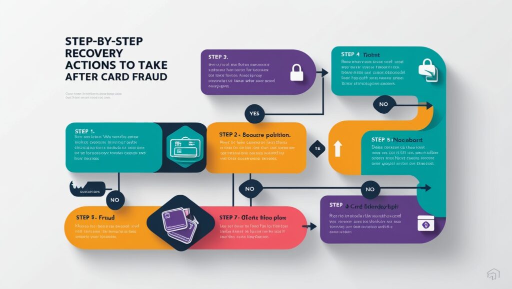 Card fraud recovery steps flowchart